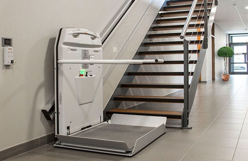Professional installation of platform lift for improved accessibility and mobility.